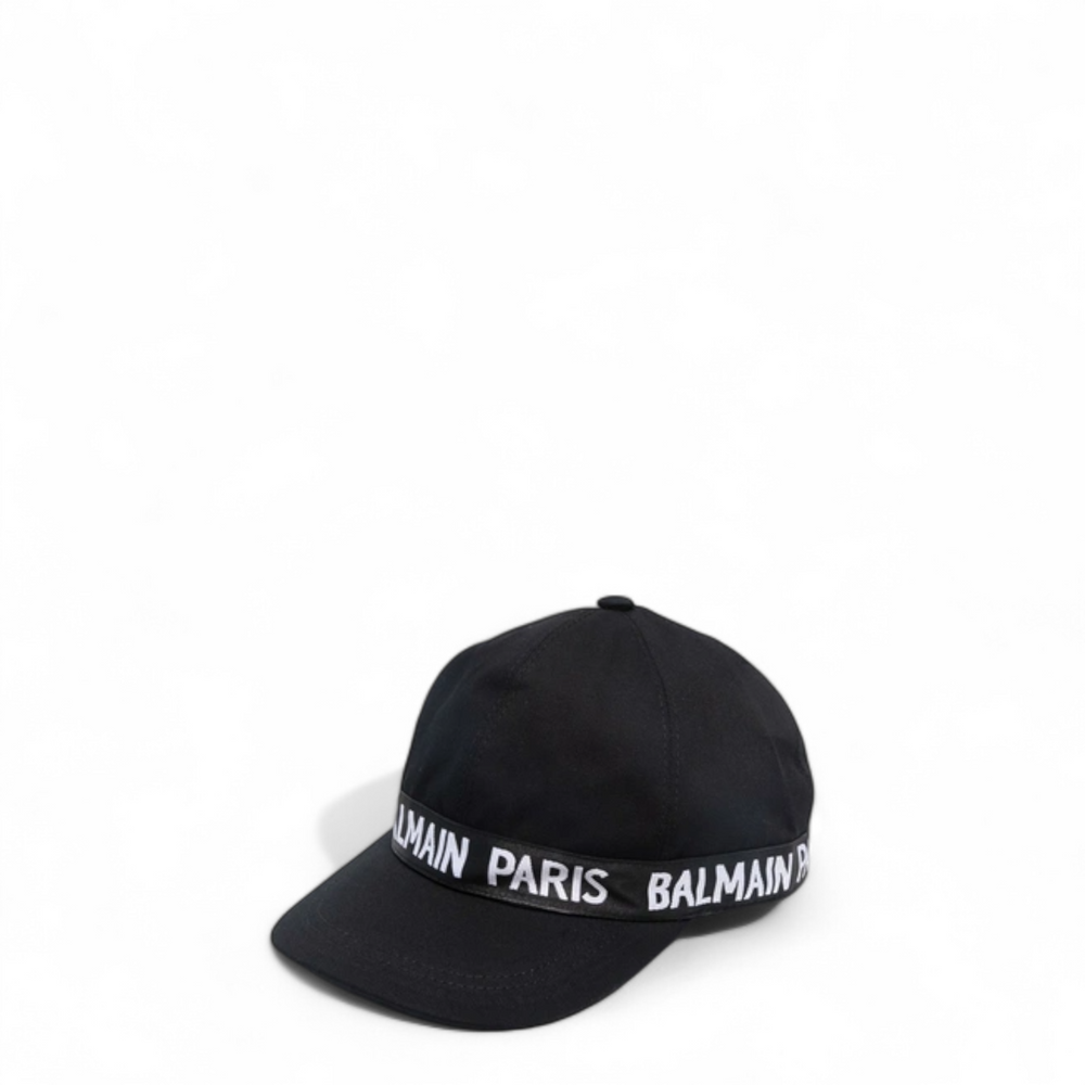 Balmain Kids Tape Logo Baseball Cap