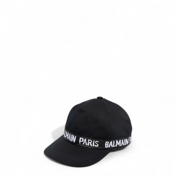 Balmain Kids Tape Logo Baseball Cap