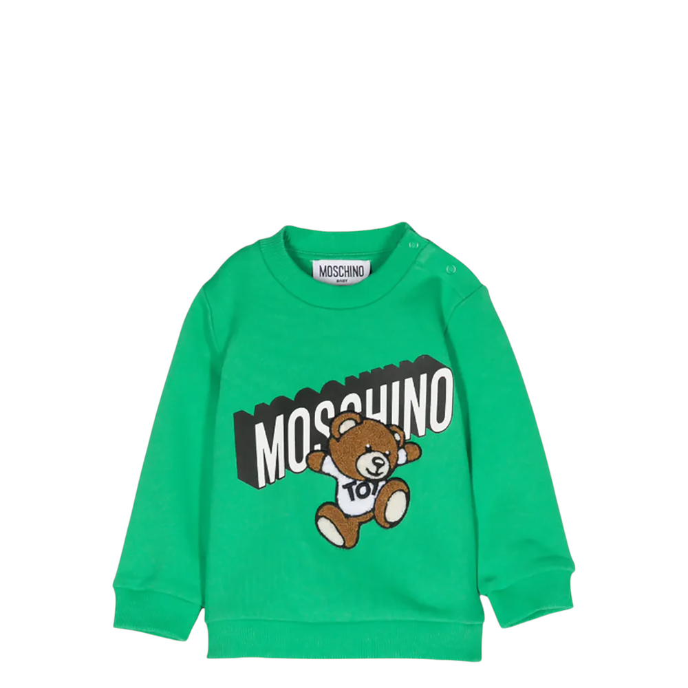 Moschino Kids Toddler's Chenille Teddy Bear Logo Sweatshirt