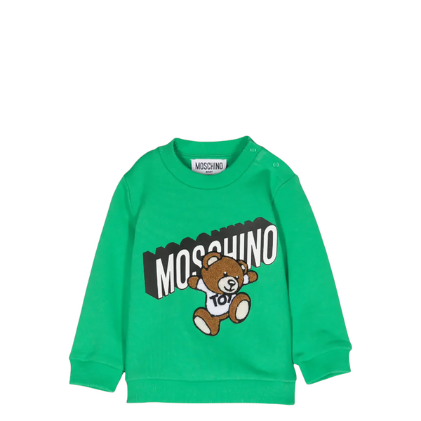 Moschino Kids Toddler's Chenille Teddy Bear Logo Sweatshirt