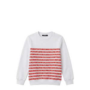 Balmain Kids Striped Logo Sweatshirt