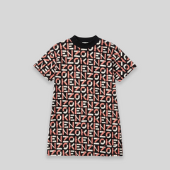 Kenzo Kids Stretch Monogram Print Dress