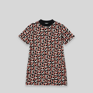 Kenzo Kids Stretch Monogram Print Dress