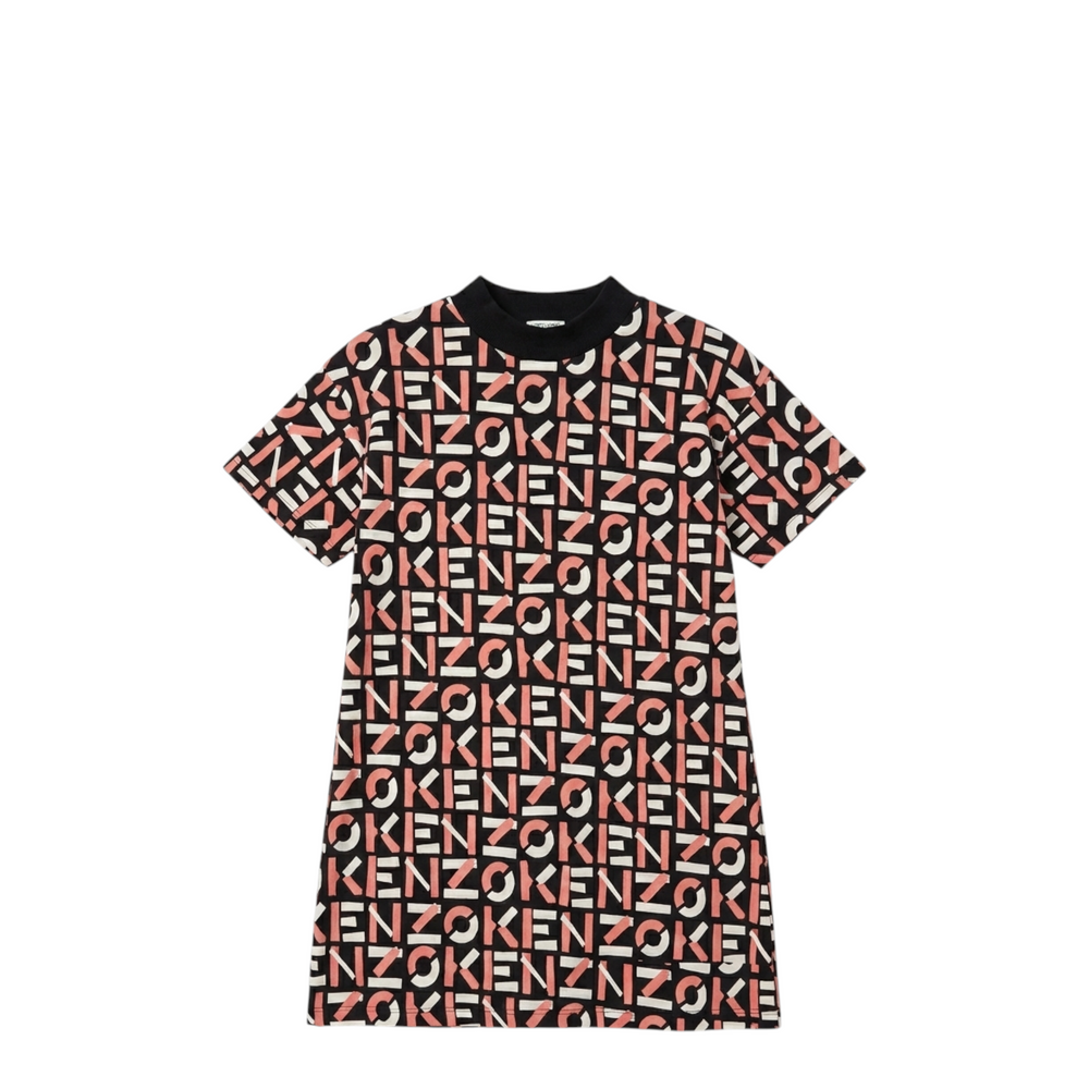 Kenzo Kids Stretch Monogram Print Dress