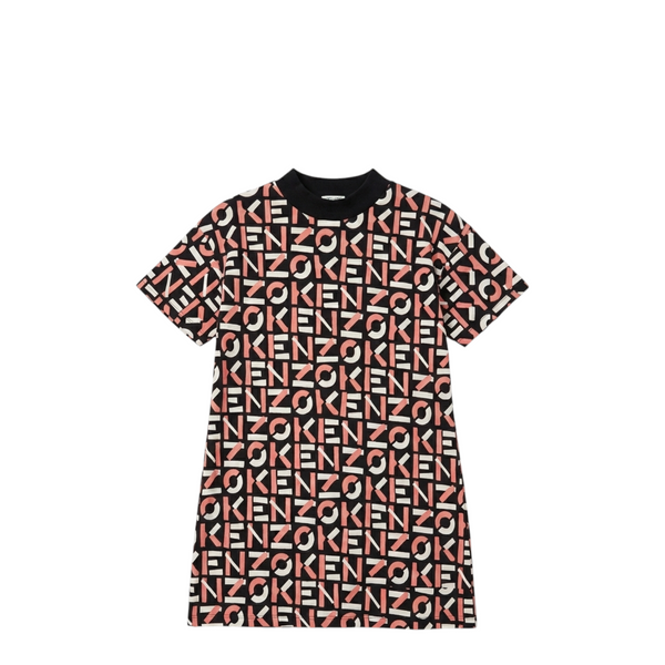 Kenzo Kids Stretch Monogram Print Dress