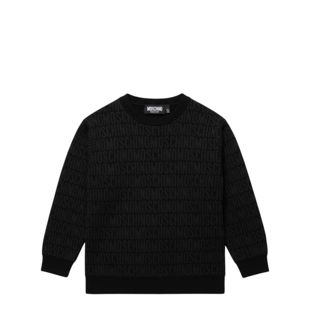 Moschino Kids Jacquard Monogram Crewneck Sweatshirt