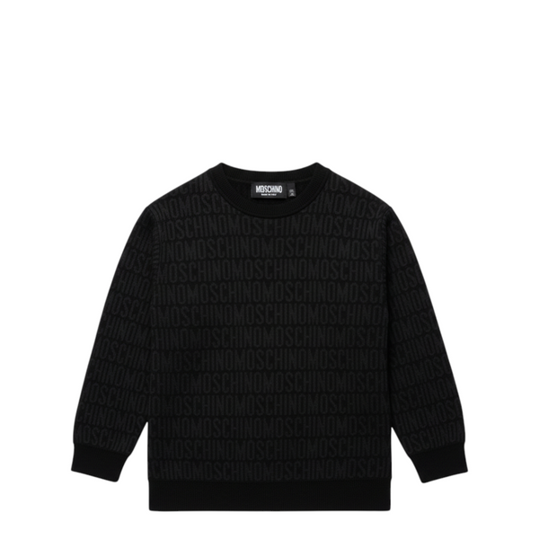 Moschino Kids Jacquard Monogram Crewneck Sweatshirt
