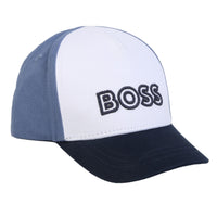 Hugo Boss Kids Tri-Color Cotton Adjustable Baseball Cap