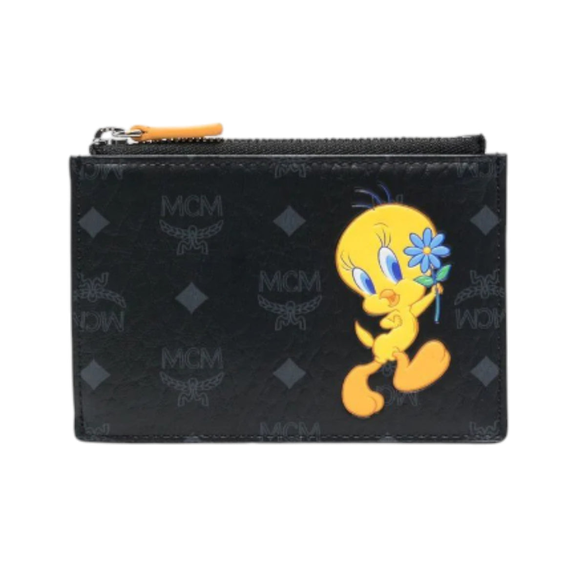 MCM x Looney Tunes Zipped Card Case in Visetos