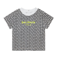 Balmain Kids Toddler's Monogram Logo Short Sleeve T-Shirt