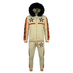 MDB Couture Men's M-Star Fur Hooded Sweatsuit