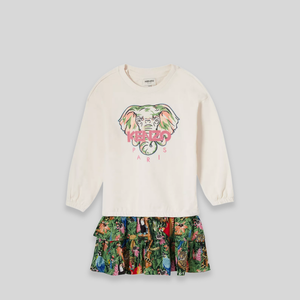 Kenzo Kids Tiger Floral Print Dress Set