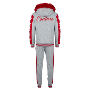 MDB Couture Men's M-Star Fur Hooded Sweatsuit