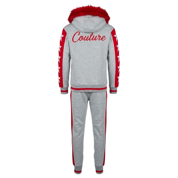 MDB Couture Men's M-Star Fur Hooded Sweatsuit