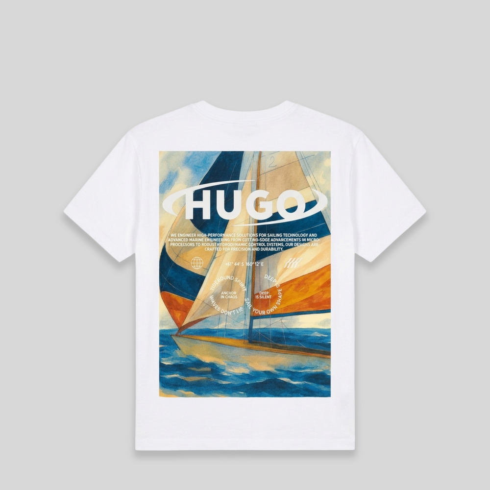 Hugo by Hugo Boss 'Nautical Waves' Graphic T-Shirt