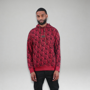 MDB Couture Men's Monogram Woven Hoodie Sweatshirt