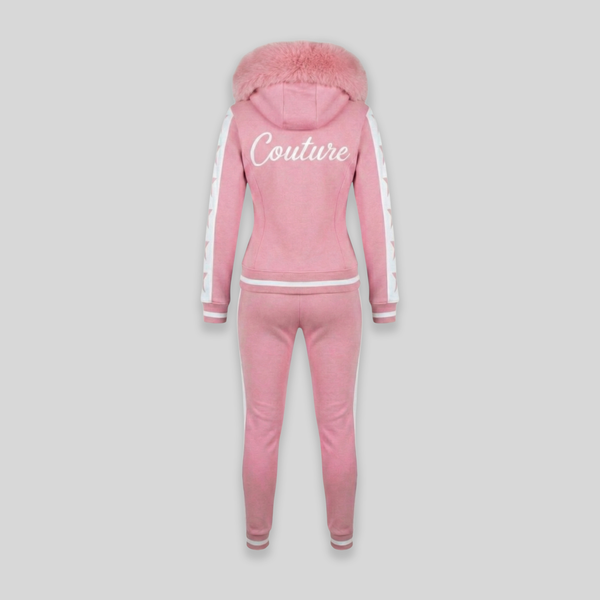 MDB Couture Women's M-Star Fur Hooded Sweatsuit