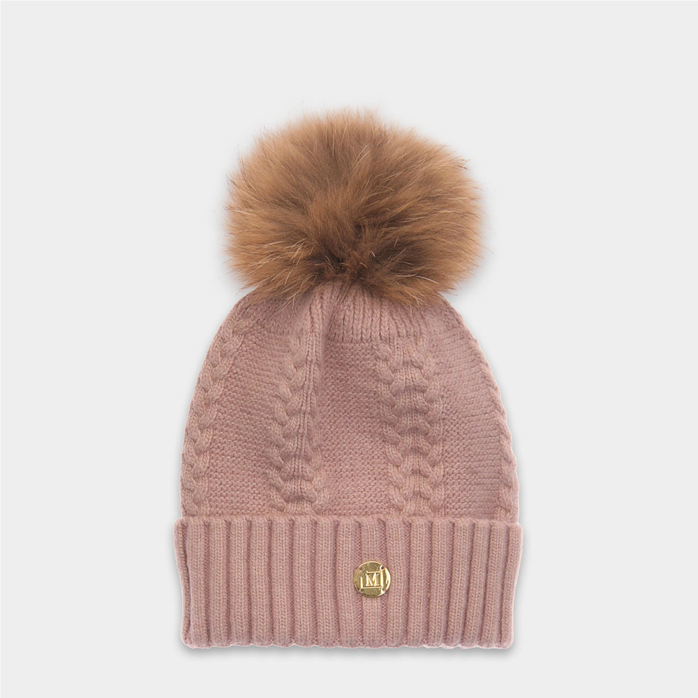 MDB Couture Women's Cable Knit Beanie