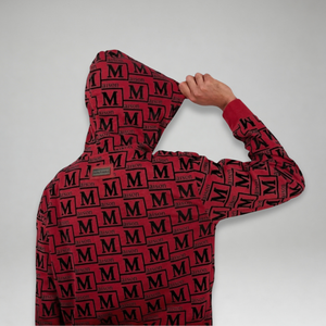 MDB Couture Men's Monogram Woven Hoodie Sweatshirt
