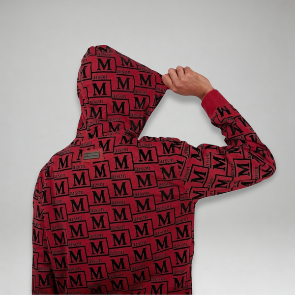 MDB Couture Men's Monogram Woven Hoodie Sweatshirt
