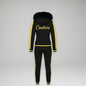 MDB Couture Women's M-Star Fur Hooded Sweatsuit