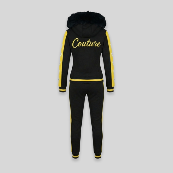 MDB Couture Women's M-Star Fur Hooded Sweatsuit