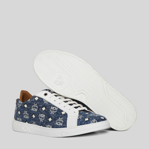 MCM Women's Terrain Lo Sneakers in Denim Jacquard