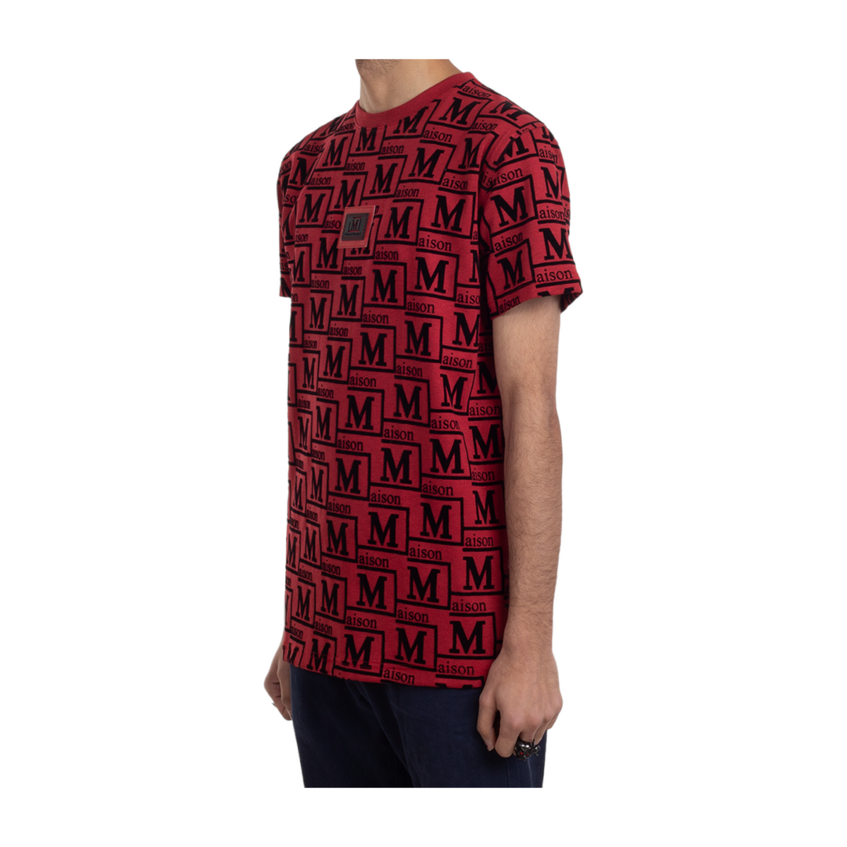 MDB Couture Men's Monogram Woven T-shirt - Red