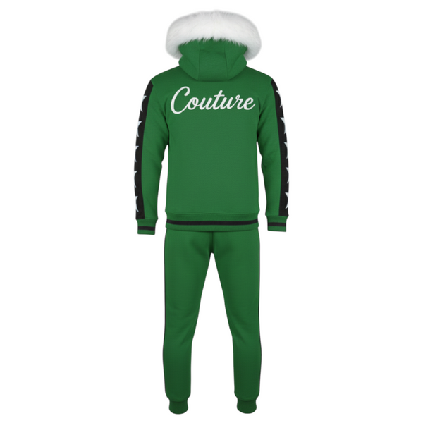 MDB Couture Men's M-Star Fur Hooded Sweatsuit