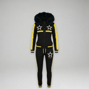 MDB Couture Women's M-Star Fur Hooded Sweatsuit