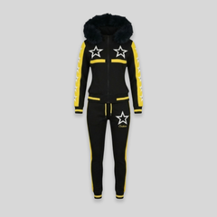 MDB Couture Women's M-Star Fur Hooded Sweatsuit