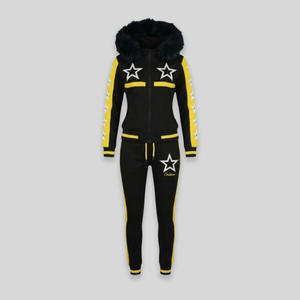 MDB Couture Women's M-Star Fur Hooded Sweatsuit