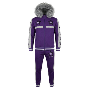 MDB Couture Men's M-Star Fur Hooded Sweatsuit