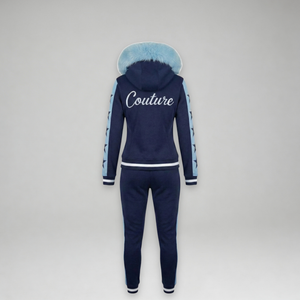 MDB Couture Women's M-Star Fur Hooded Sweatsuit