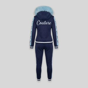 MDB Couture Women's M-Star Fur Hooded Sweatsuit