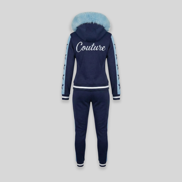 MDB Couture Women's M-Star Fur Hooded Sweatsuit
