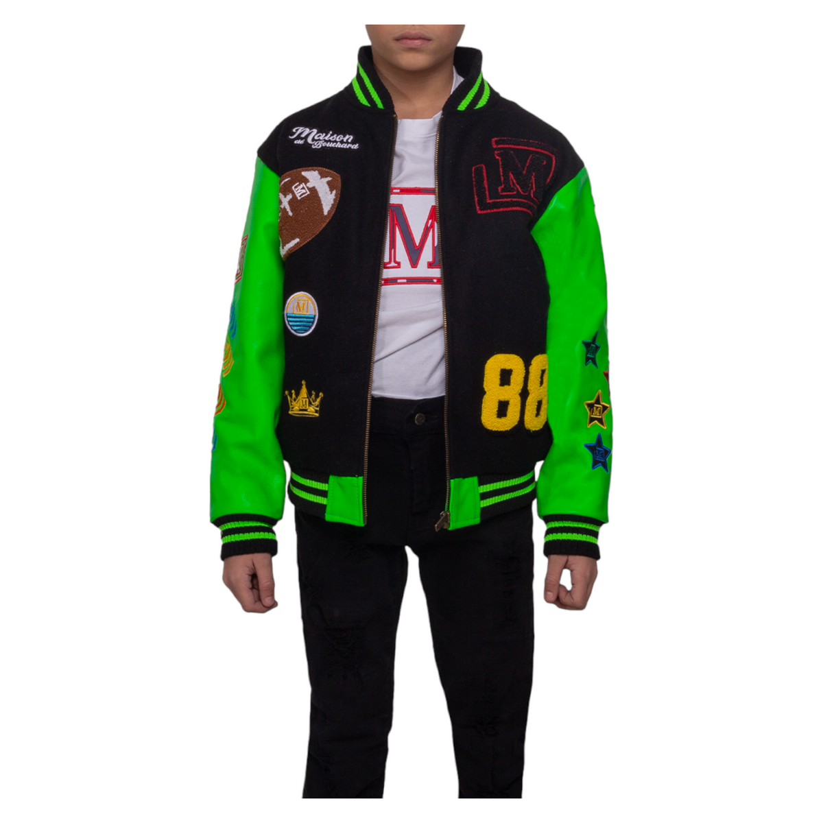 MDB Brand Kid's Varsity Letterman Jacket V2