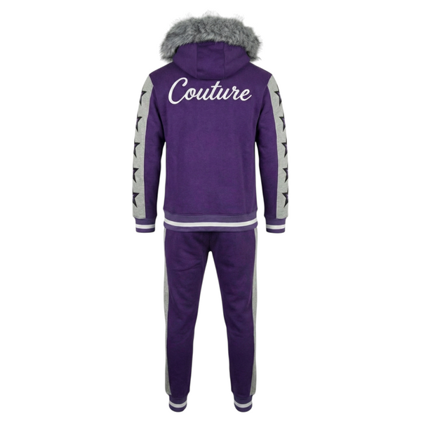 MDB Couture Men's M-Star Fur Hooded Sweatsuit