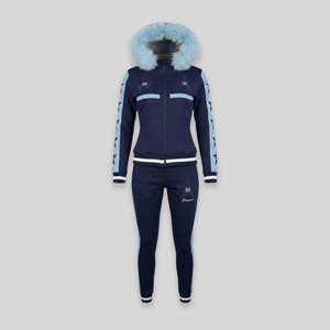 MDB Couture Women's M-Star Fur Hooded Sweatsuit