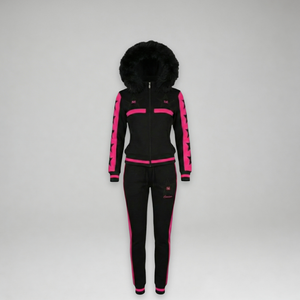 MDB Couture Women's M-Star Fur Hooded Sweatsuit