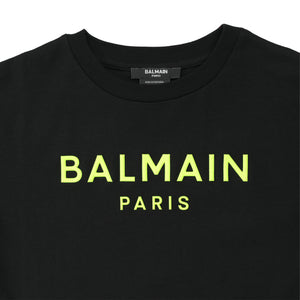 Balmain Kids Raised Neon Logo T-Shirt