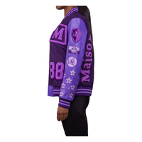 MDB Brand Women's Varsity Jacket - Monochrome Purple