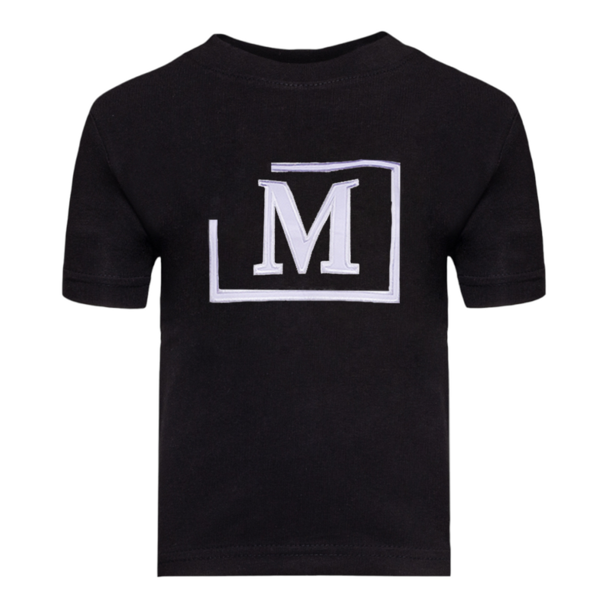 MDB Brand Kid's Classic M Embroidered Logo Tee - Black w/ Unicolor Logo