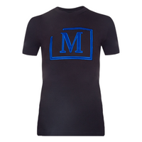 MDB Brand Women's Classic M Embroidered Logo Tee - Black w/ Unicolor Logo