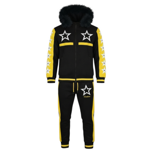 MDB Couture Men's M-Star Fur Hooded Sweatsuit
