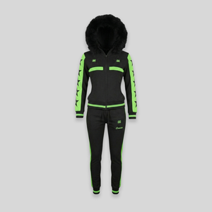 MDB Couture Women's M-Star Fur Hooded Sweatsuit