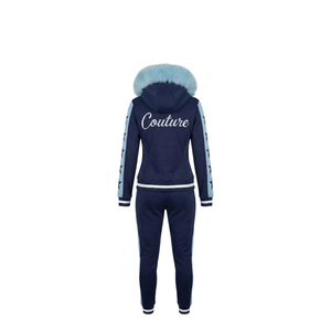 MDB Couture Women's M-Star Fur Hooded Sweatsuit