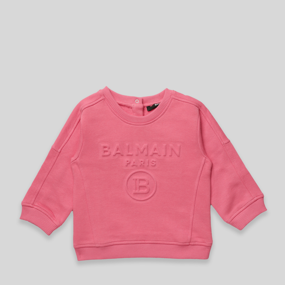 Balmain Kids Toddler's Embossed Logo Sweatshirt