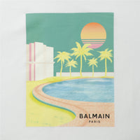 Balmain Kids Palm Tree Logo T-Shirt