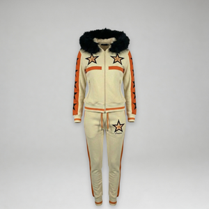 MDB Couture Women's M-Star Fur Hooded Sweatsuit